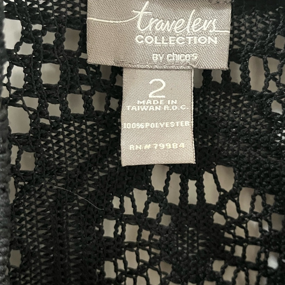 Chico's Travelers Lace Topper SZ 2 - Picture 3 of 4